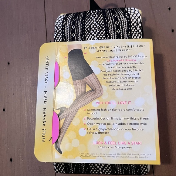 SPANX Black Patterned Shaping Tights - Picture 2 of 3